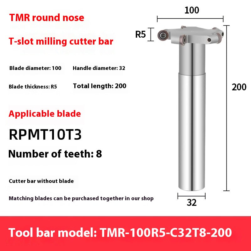 2066-CNC machining center TMR round nose T-slot milling cutter bar arc R2.5R3R4R5R6 slotted side and side cut shank Shandong Denso Pricision Tools Co.,Ltd.